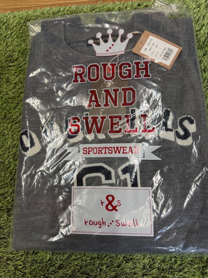 新品正規品【ROUGH&SWELL/L】クルーネックニット長袖セーターウール