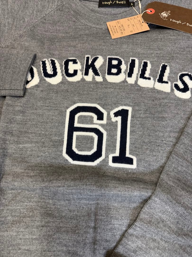 新品正規品【ROUGH&SWELL/L】クルーネックニット長袖セーターウール