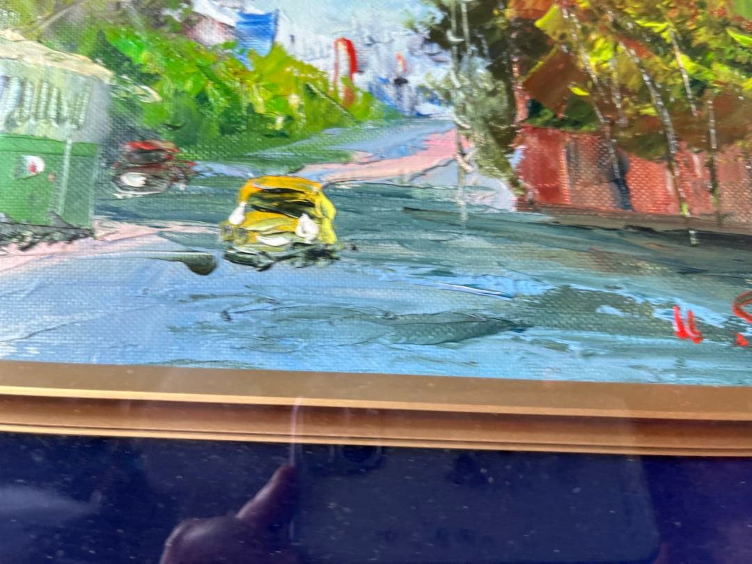 油絵　西条巧作? 神戸山手風景