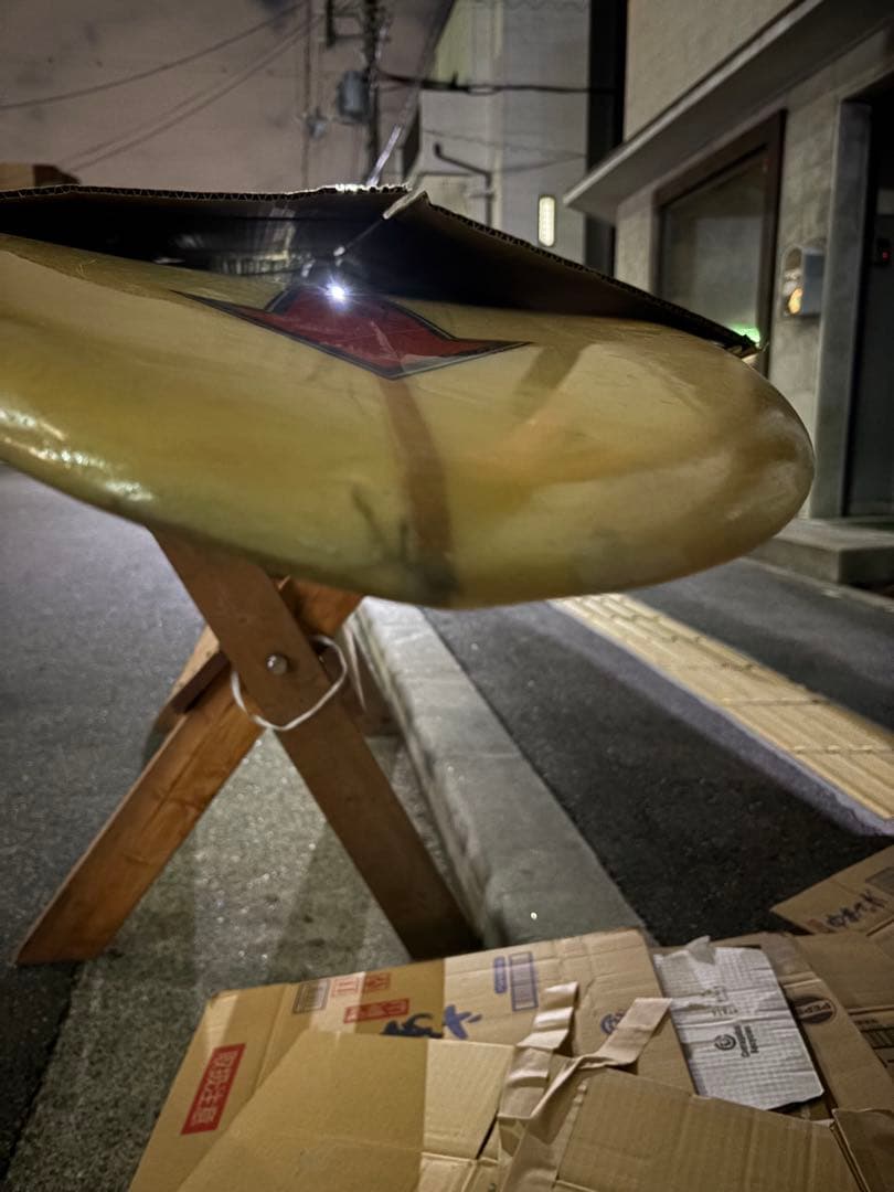 フレッチャーシエープ9ロングボード 赤いストライプ追加画像送料込みにしました