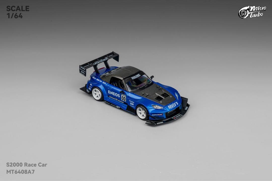 1/64 Micro Turbo ホンダ S2000 race car 青