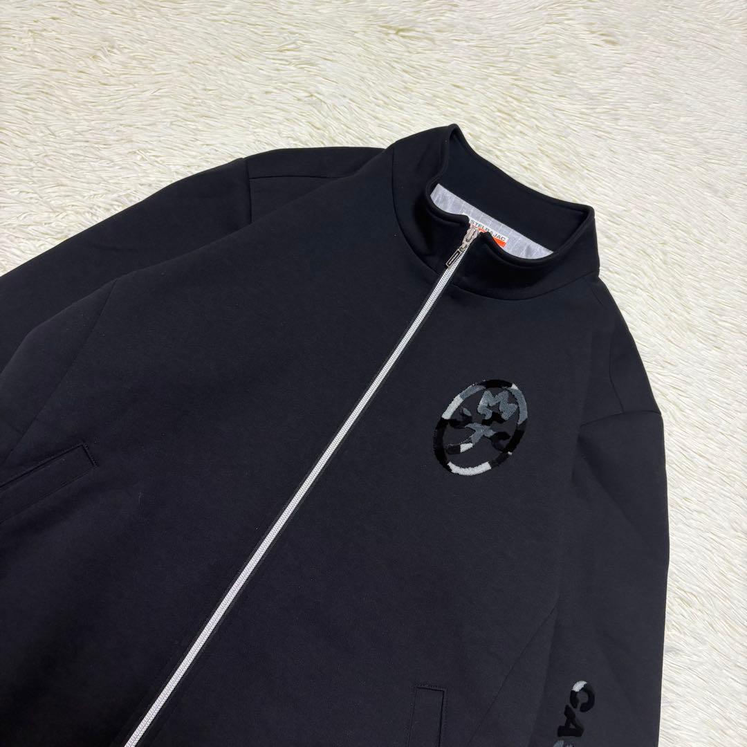 美品 カステルバジャック トラックジャケット ロゴ ジャージ ブラック XL