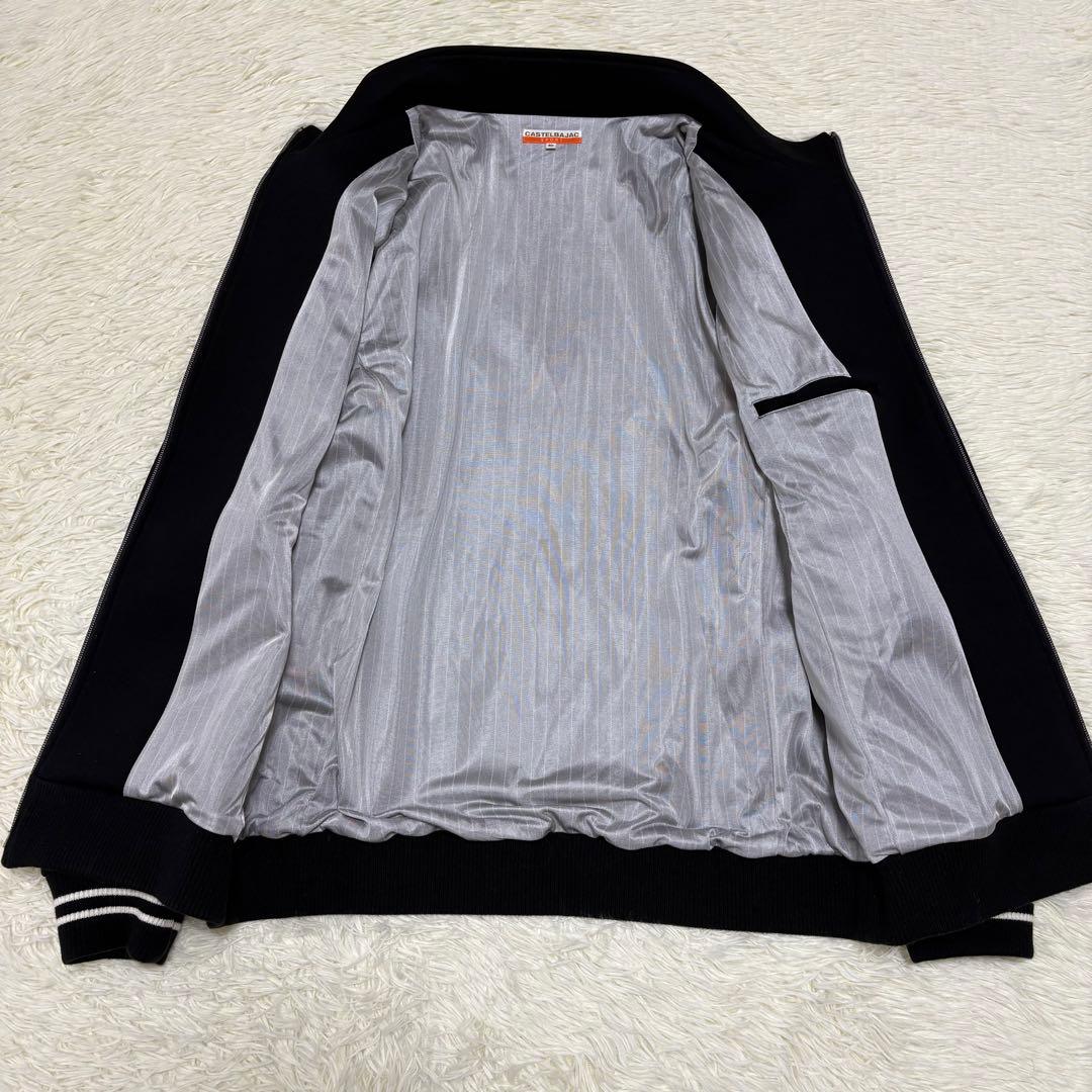 美品 カステルバジャック トラックジャケット ロゴ ジャージ ブラック XL