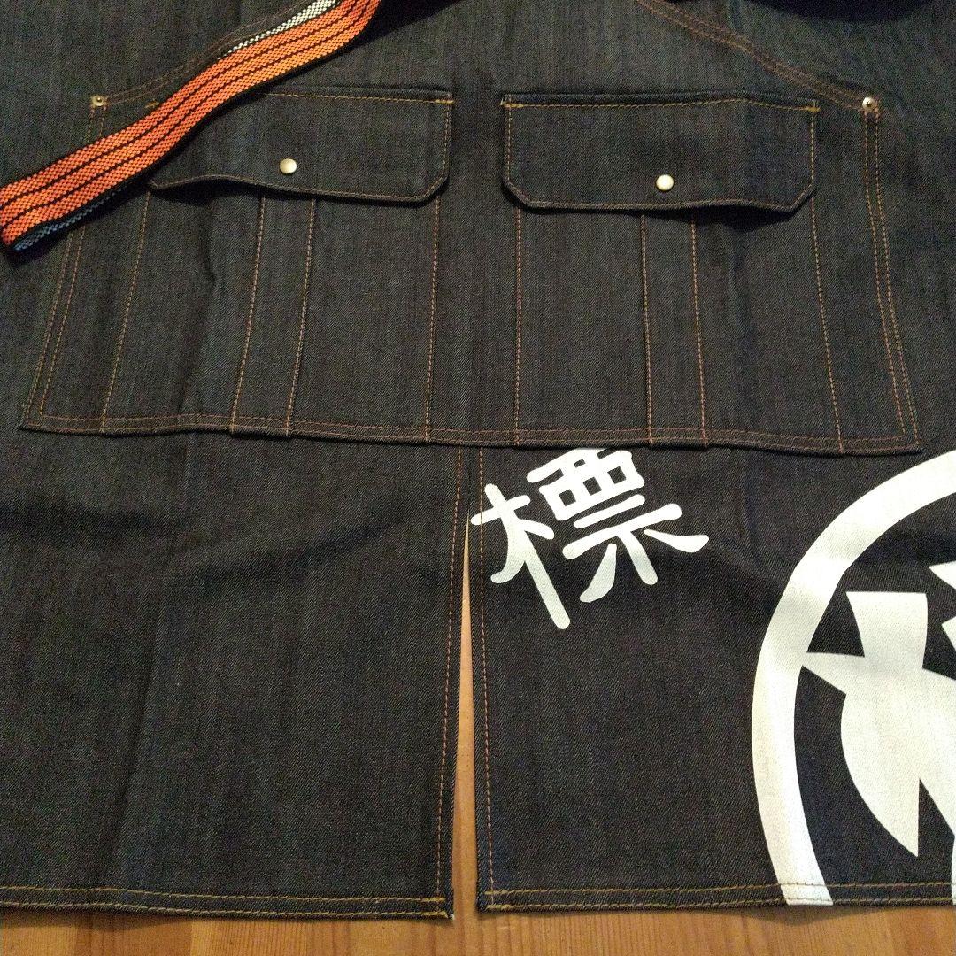 ◆マル獄シリーズ　DIYエプロン DENIM 10oz 缶バッチ付き