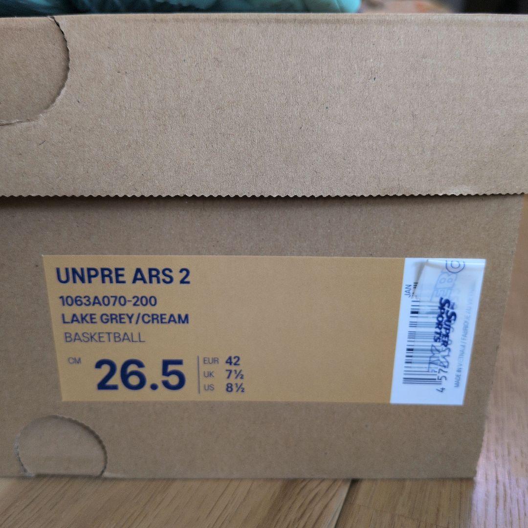 シューズ(男性用) asics UNPRE ARS 2 26.5cm LAKE GREY/CREAM