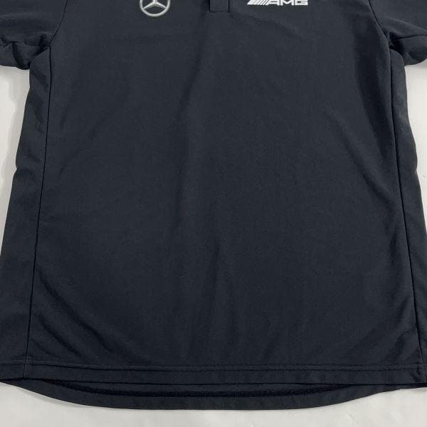 【美品】DESCENTE メルセデスベンツ コラボ ポロシャツ AMG 黒 M