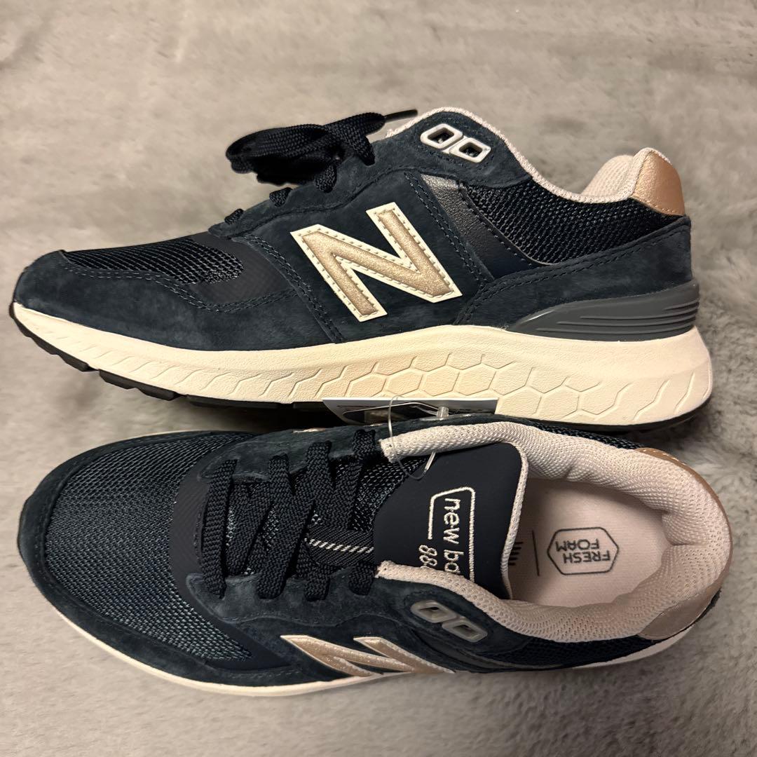 新品、未使用　NB WW880nv6ウォーキングスニーカー24cm ネイビー