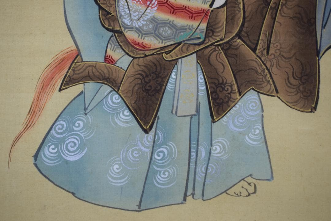 作者不詳/能舞図/画賛/掛軸☆宝船☆Z-314