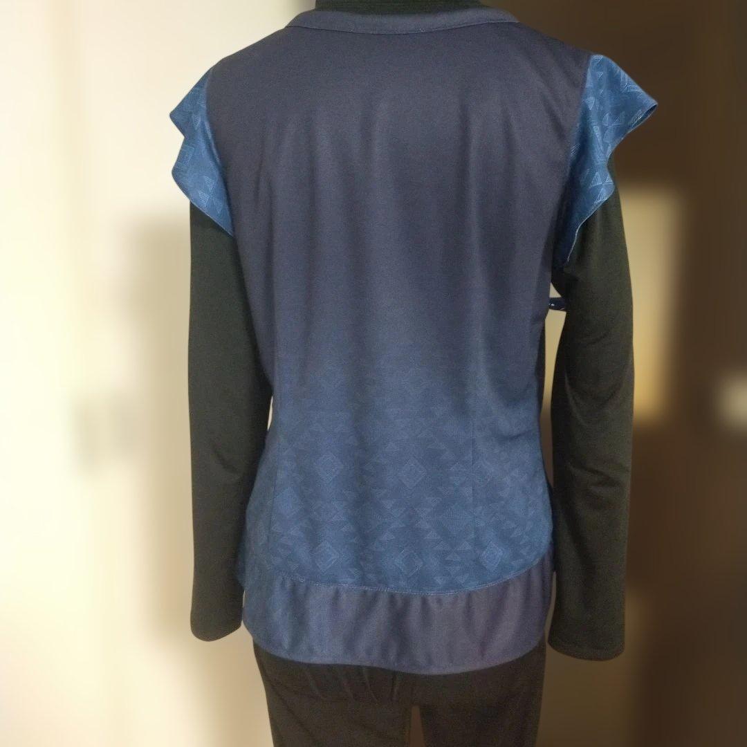 シャンシャン三点 テニス、スポーツTシャツ 青色 ポリエステル　Ｌ〜LL