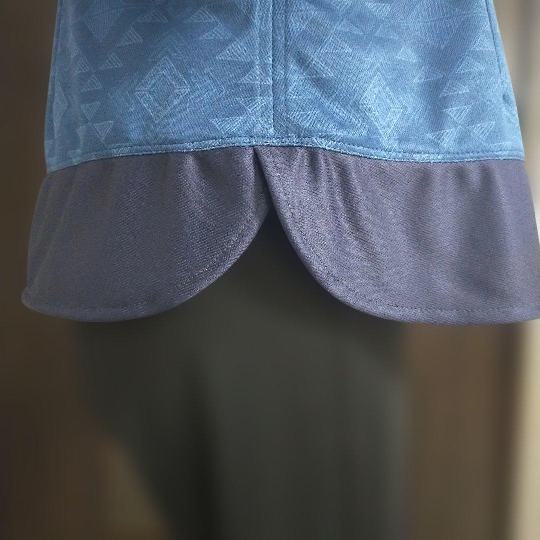 シャンシャン三点 テニス、スポーツTシャツ 青色 ポリエステル　Ｌ〜LL