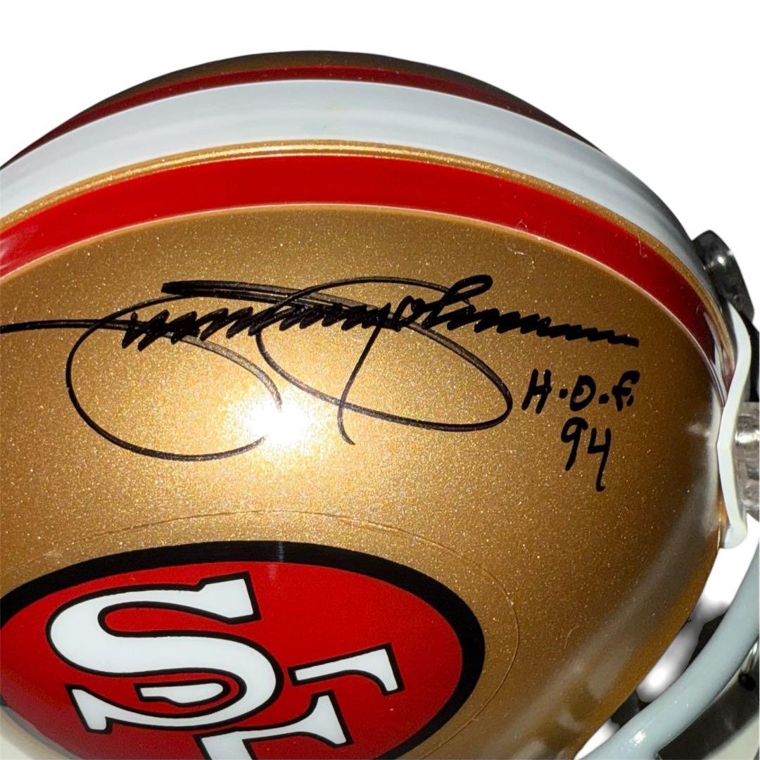 NFL 49ers 直筆サイン Riddell ミニヘルメット ホログラム