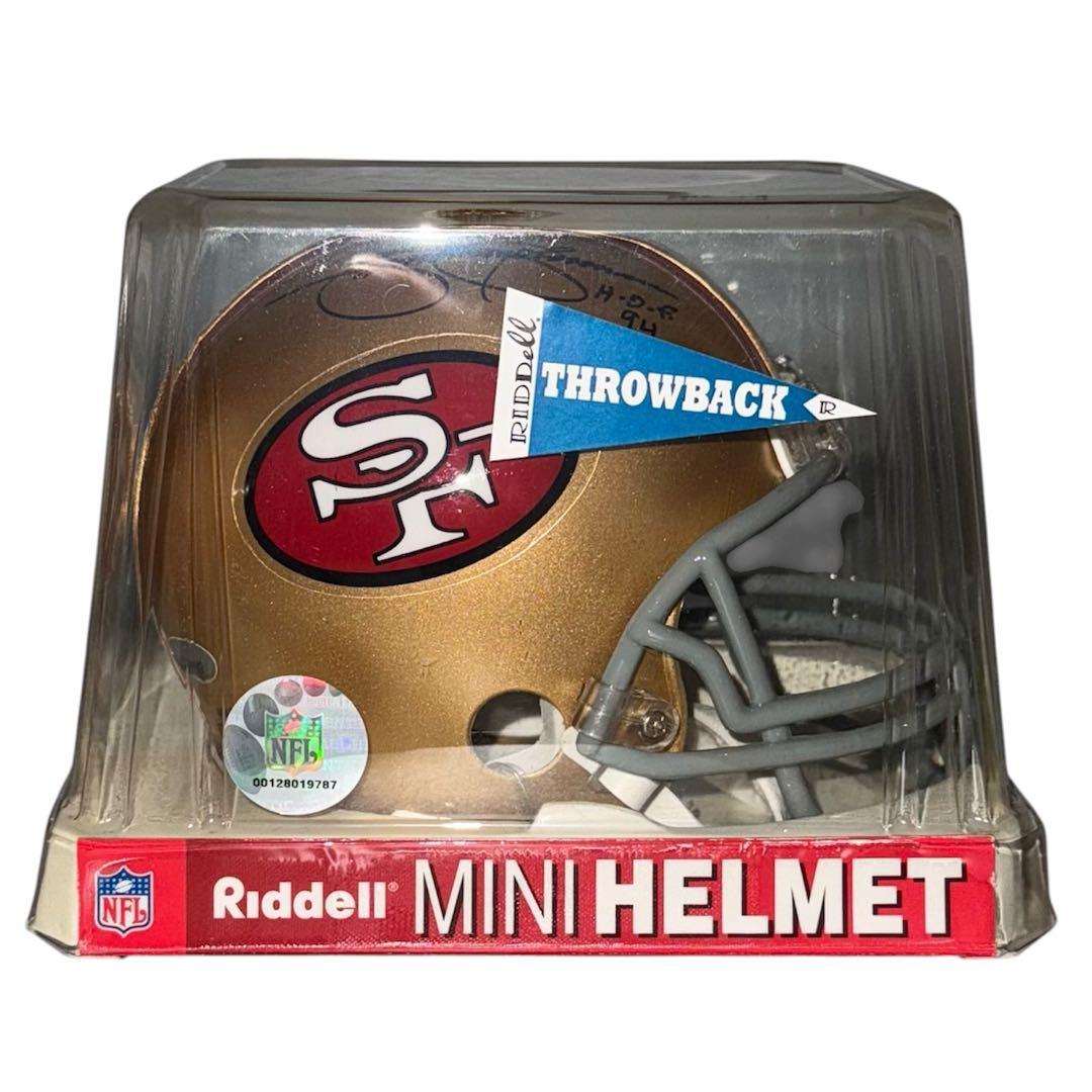 NFL 49ers 直筆サイン Riddell ミニヘルメット ホログラム