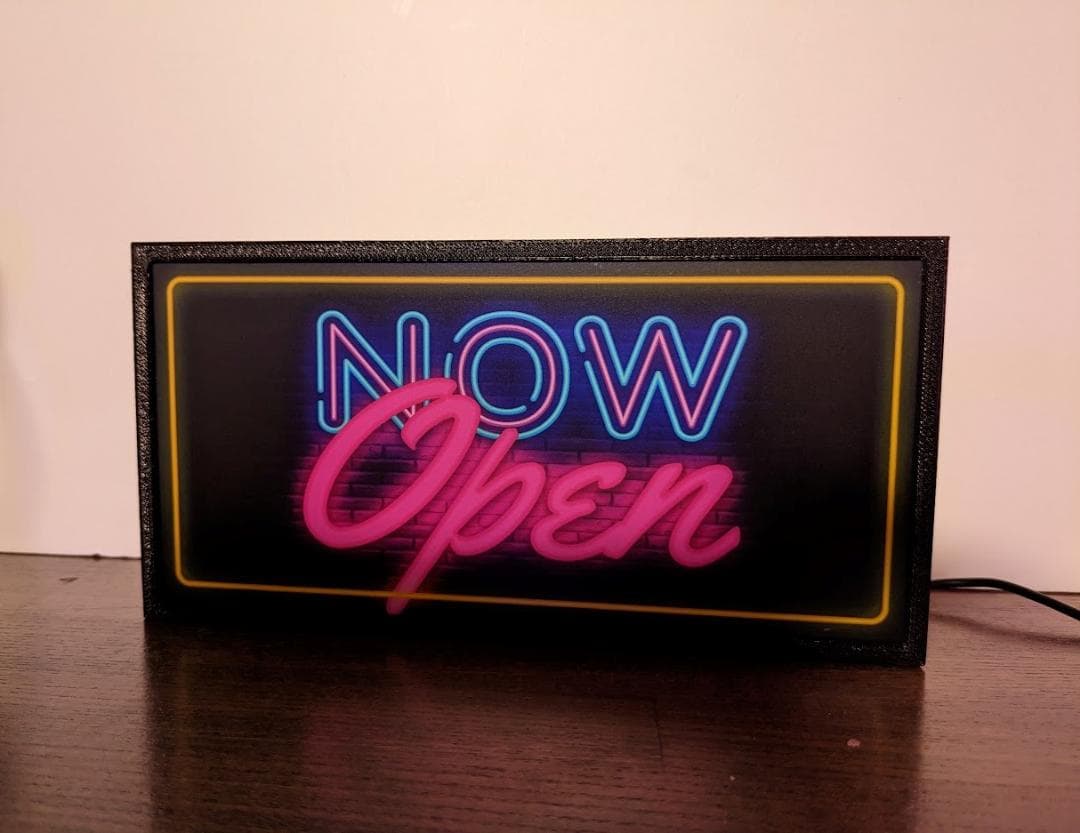 OPEN NOW オープン 営業中 看板 置物 アメリカン雑貨 ライトBOX