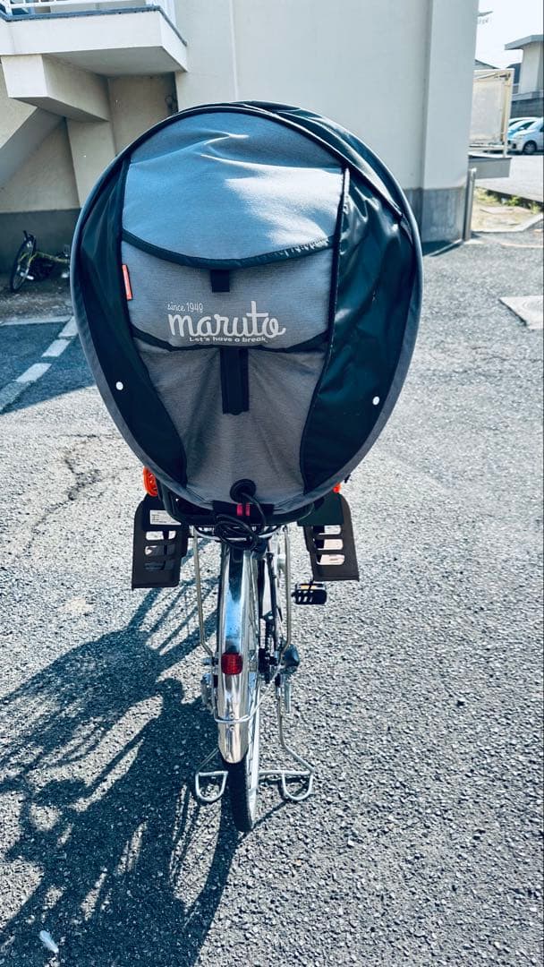 MARUTO自転車用 チャイルドシート シェル型レインカバー +自転車クッション