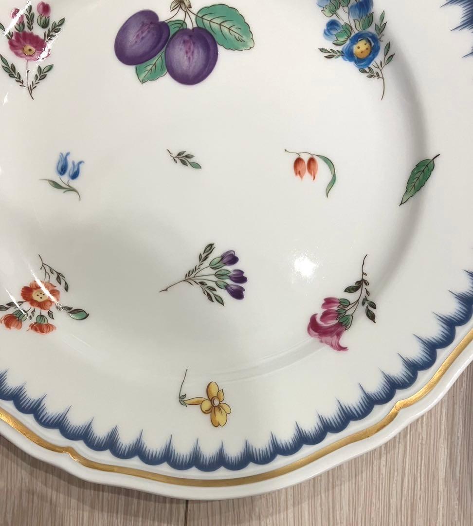 美品 リチャードジノリ 丸皿 ケーキ皿 小皿 イタリアンフルーツ柄 2枚セット