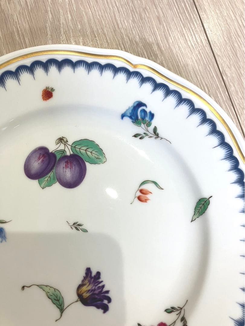 美品 リチャードジノリ 丸皿 ケーキ皿 小皿 イタリアンフルーツ柄 2枚セット