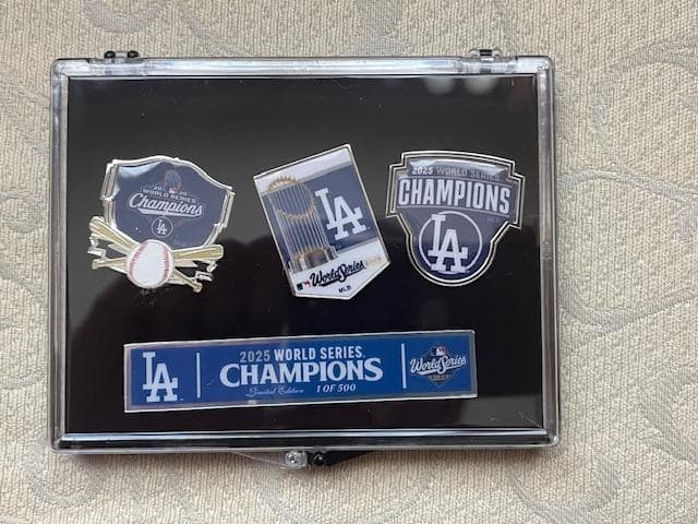 【500個限定】大谷翔平ドジャースWS優勝記念3PINバッチセット/US販売品