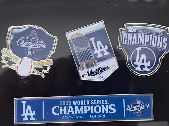 【500個限定】大谷翔平ドジャースWS優勝記念3PINバッチセット/US販売品