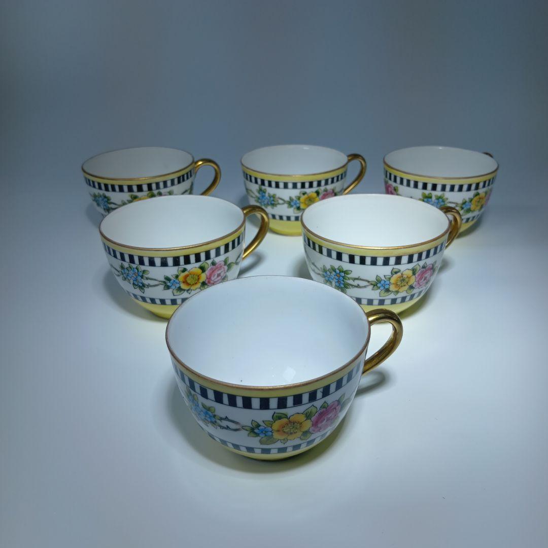 オールド、ノリタケ　カップ＆ソーサ6客　 ポット、クリーマーセット
