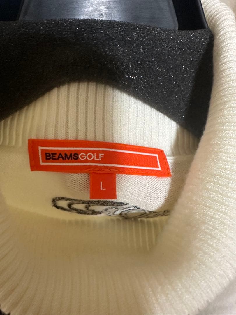 BEAMS GOLF BMGロゴセーター Lサイズ ホワイト