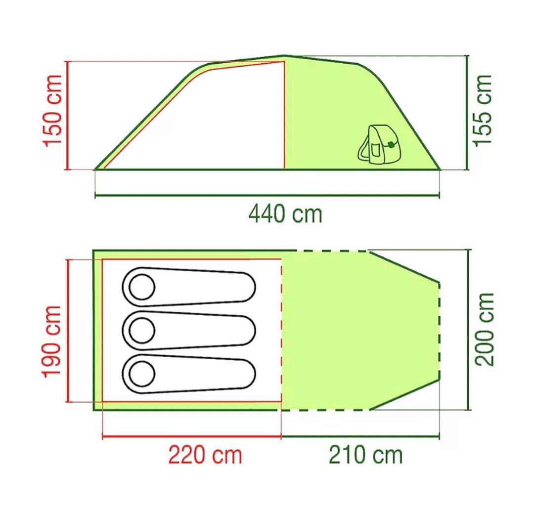 【ペグ3本欠品】Coleman Coastline 3 plus