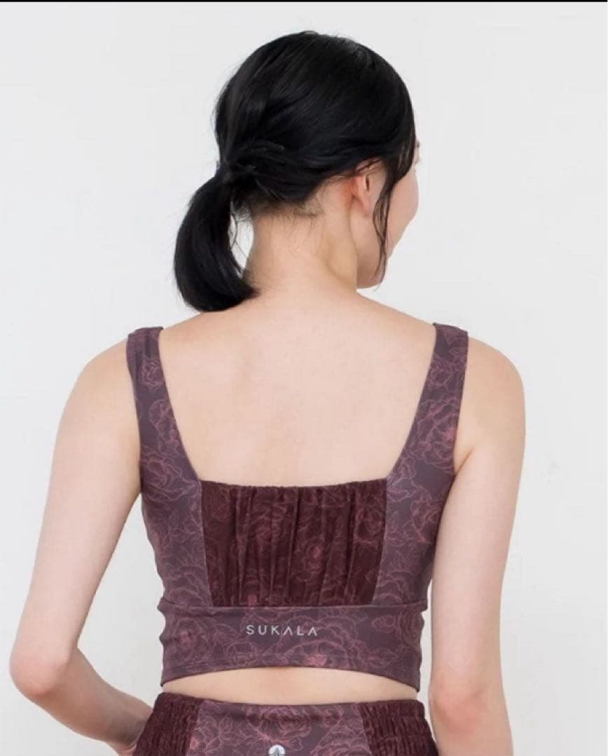 スカーラ sukala フラワートップス＆レギンス セットアップ L/M
