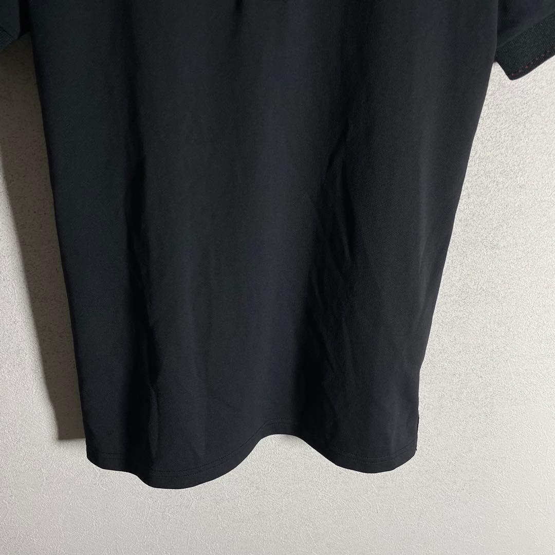 【美品】ブリーフィング ゴルフ ポロシャツ ブラック S メタリックロゴ