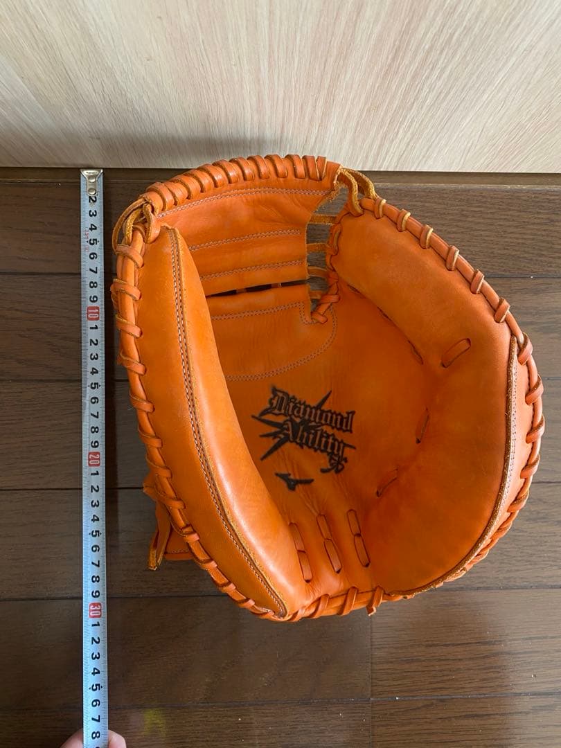 ミズノ　軟式キャッチャーミット　ダイヤモンドアビリティ オレンジ