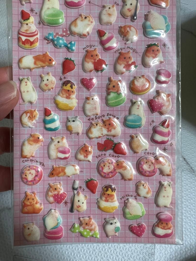 クーリア 当時物 ハムスター ぷっくり シール 新品