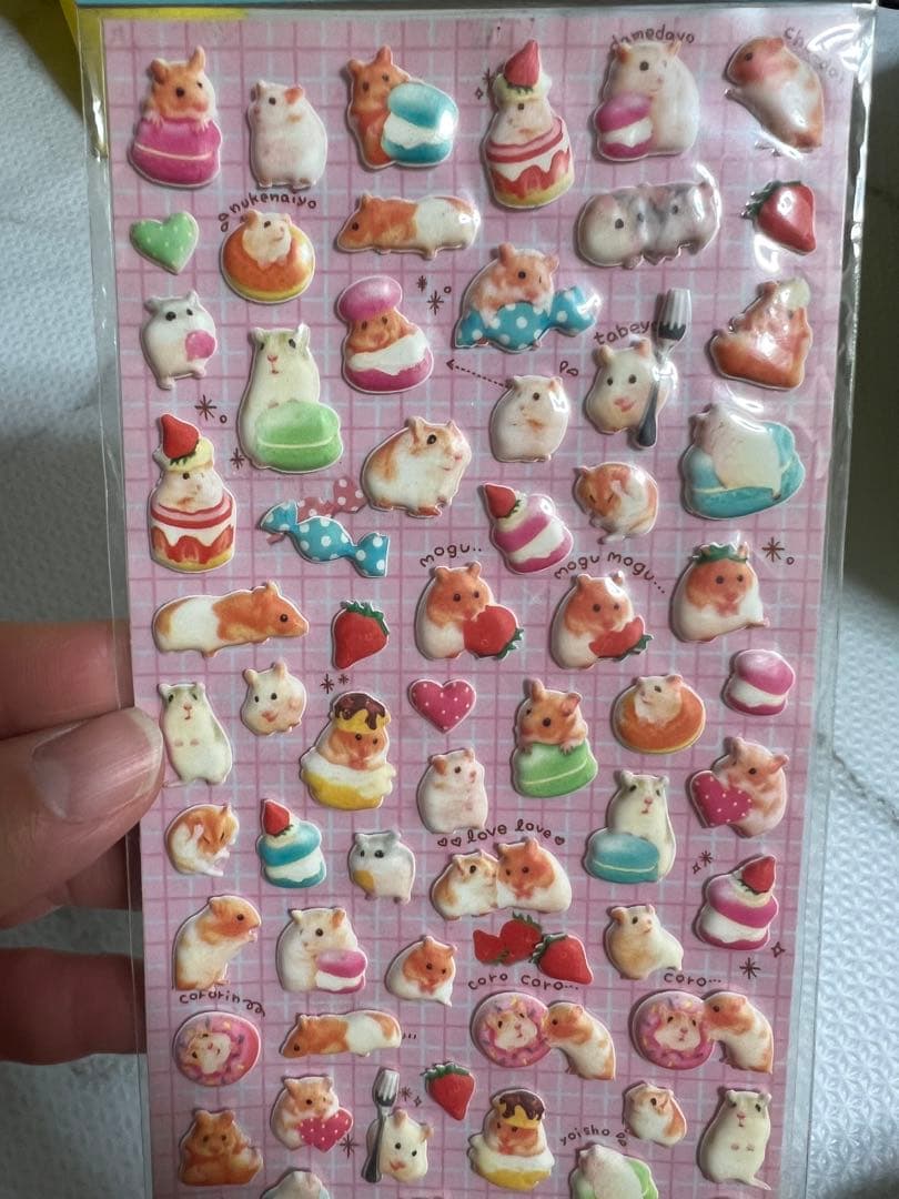 クーリア 当時物 ハムスター ぷっくり シール 新品