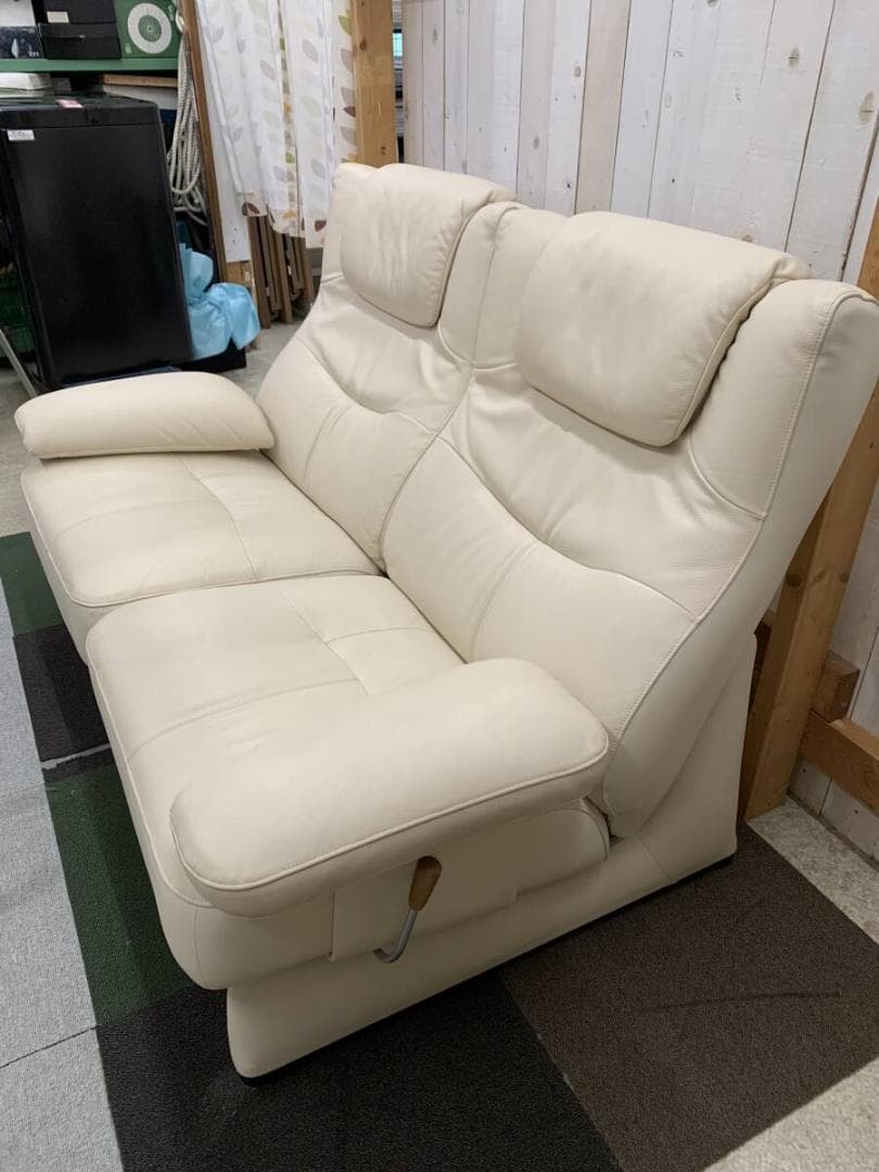 カリモク 肘掛椅子 二人掛ソファ ZU42モデル レザー 本革 ZU4208