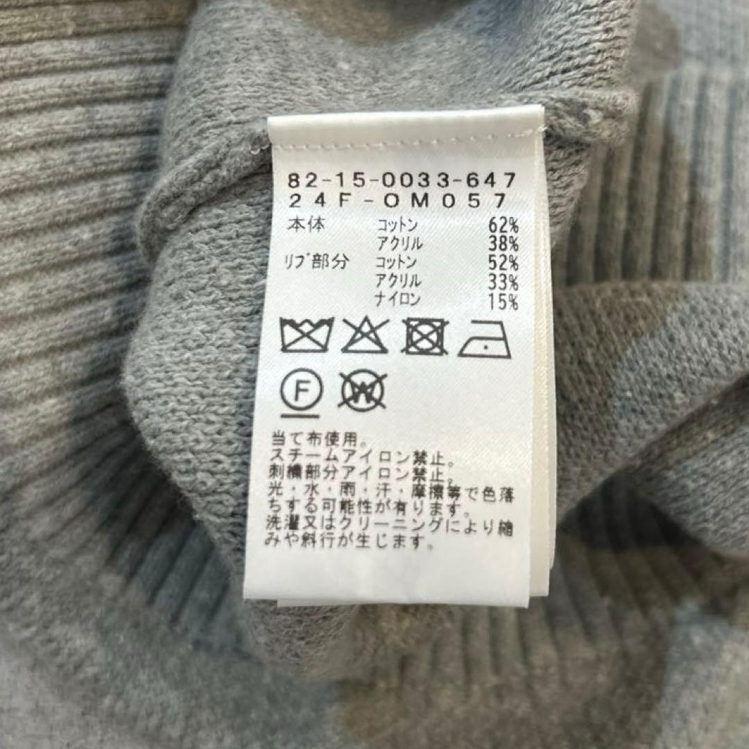 美品✨ビームスゴルフ Bマーク ニット プルオーバー グレー Mサイズ 24AW