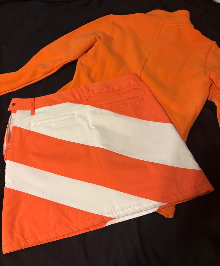 デサント DESCENTE オレンジ 長袖トップスとスカートのセット M