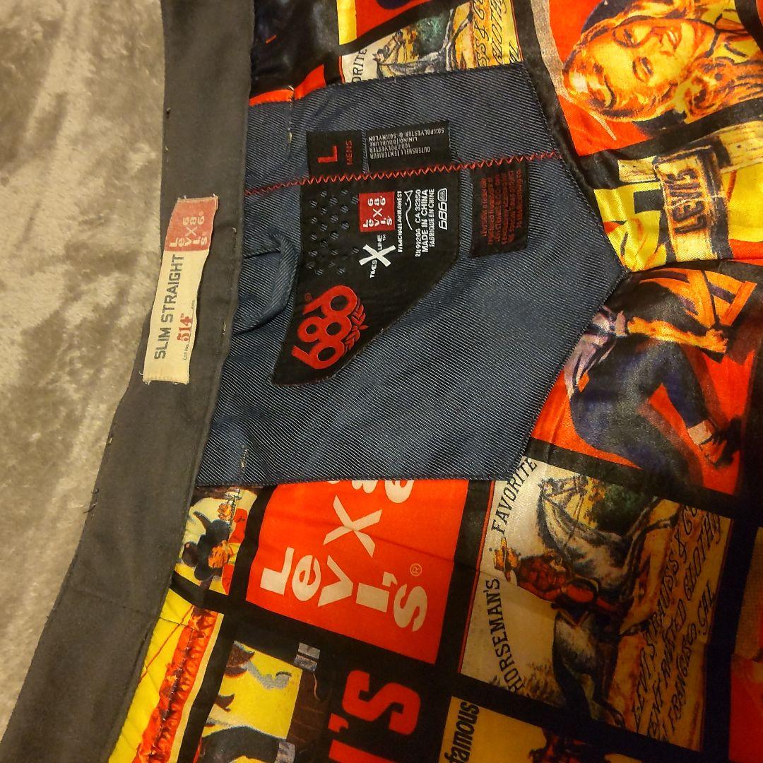 686×LEVI'S コラボ　スノーボードパンツ　ダークブルー