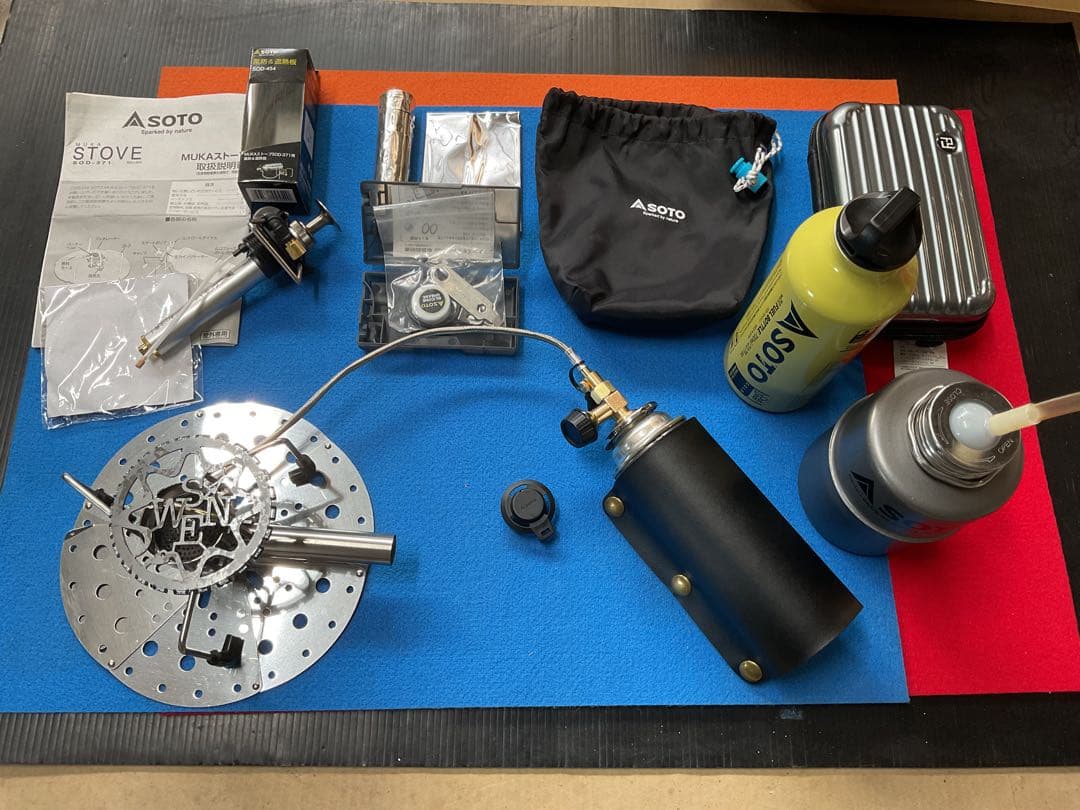 SOTO・MUKAストーブ・ポンプ新品・限定ボトル・GASアダプター付豪華セット
