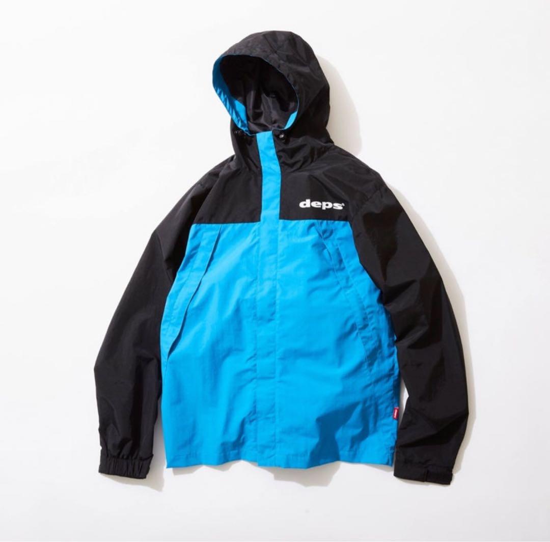 deps × GO OUT マウンテンパーカー XL ブラック×ブルー