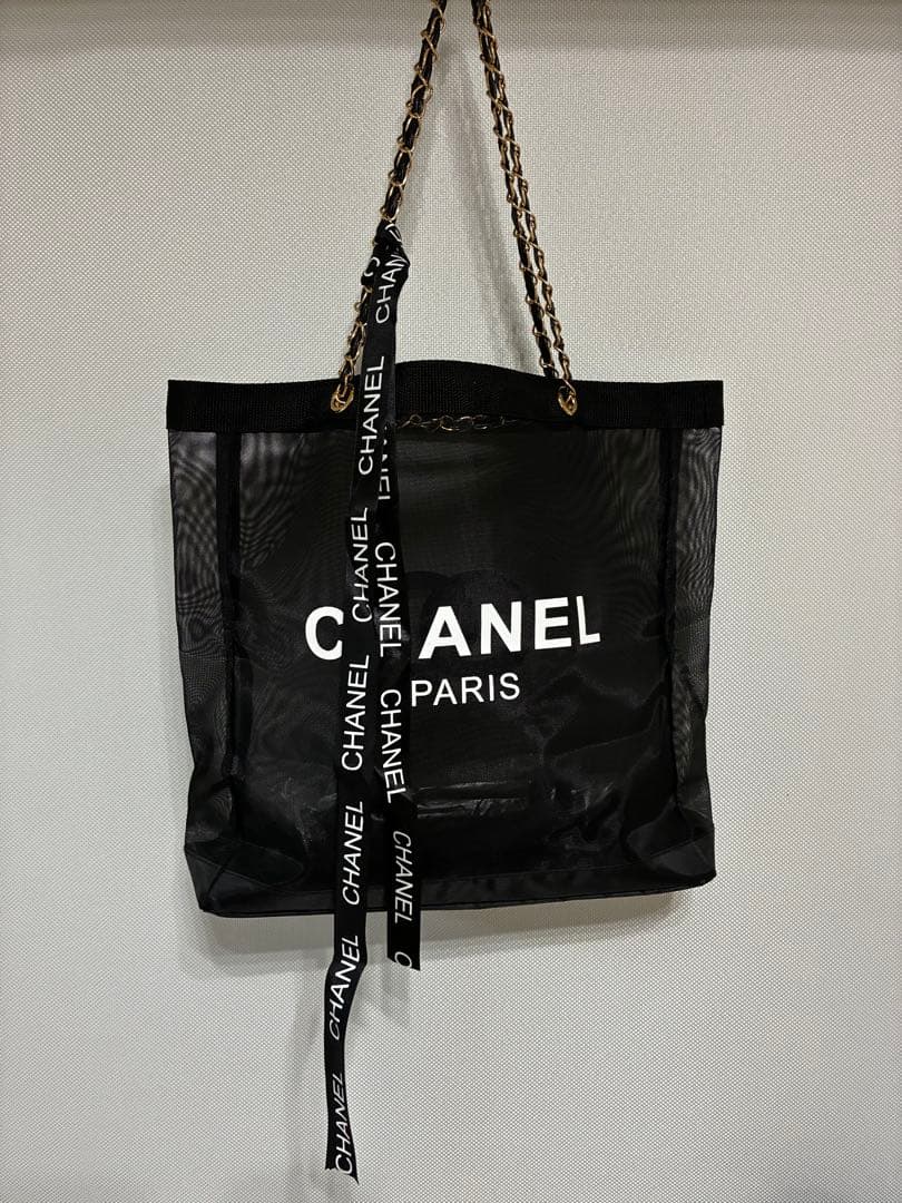 CHANEL メッシュトートバッグ