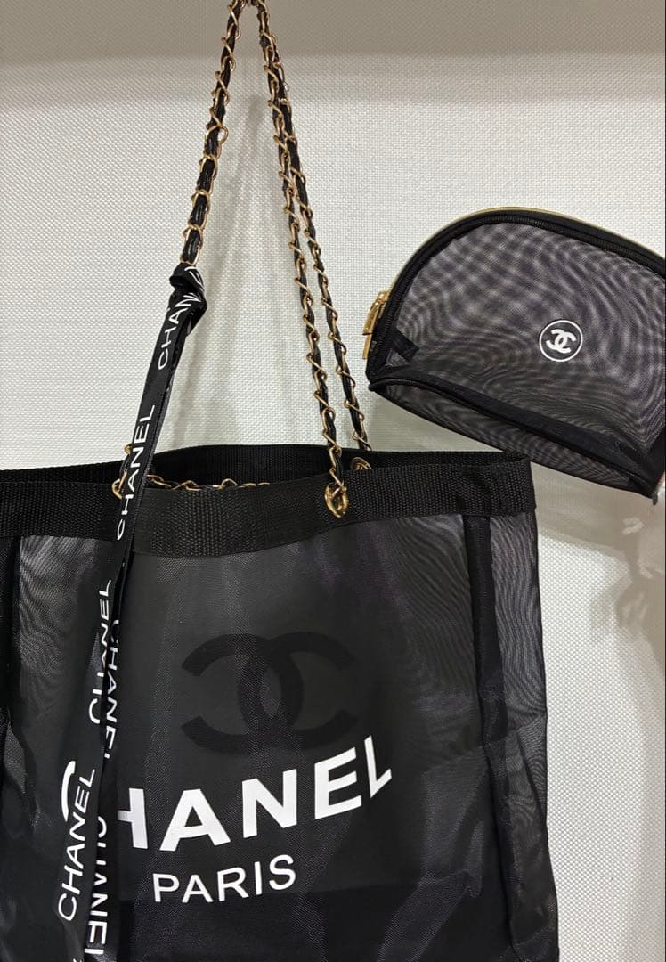 CHANEL メッシュトートバッグ