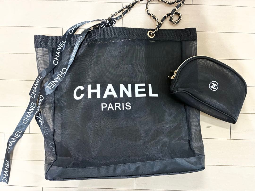 CHANEL メッシュトートバッグ