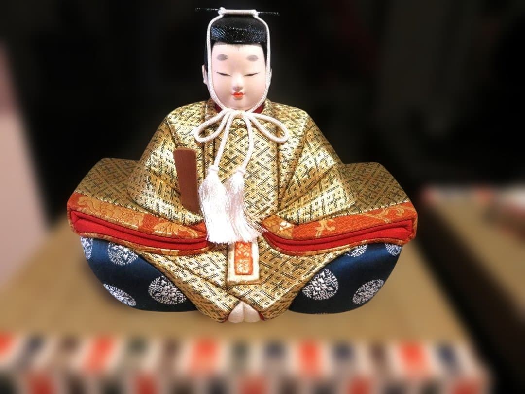鈴木賢一作 八千代雛　江戸木目込み 佐賀錦