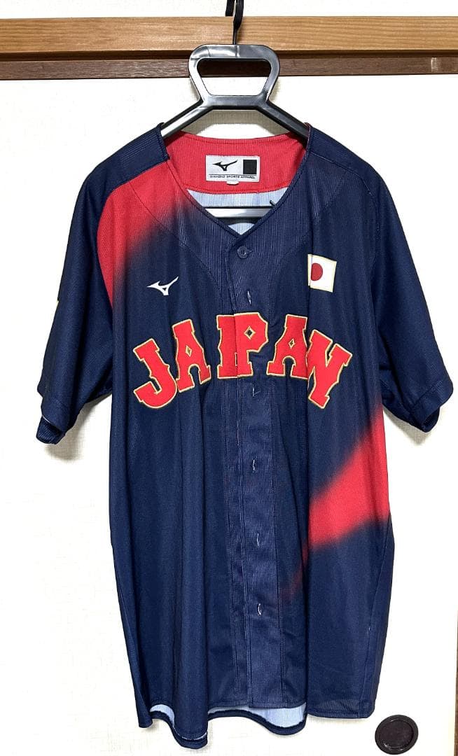 【中古美品】MIZUNO　侍ジャパンユニホーム＆キャップ（サイズO：サイズF）