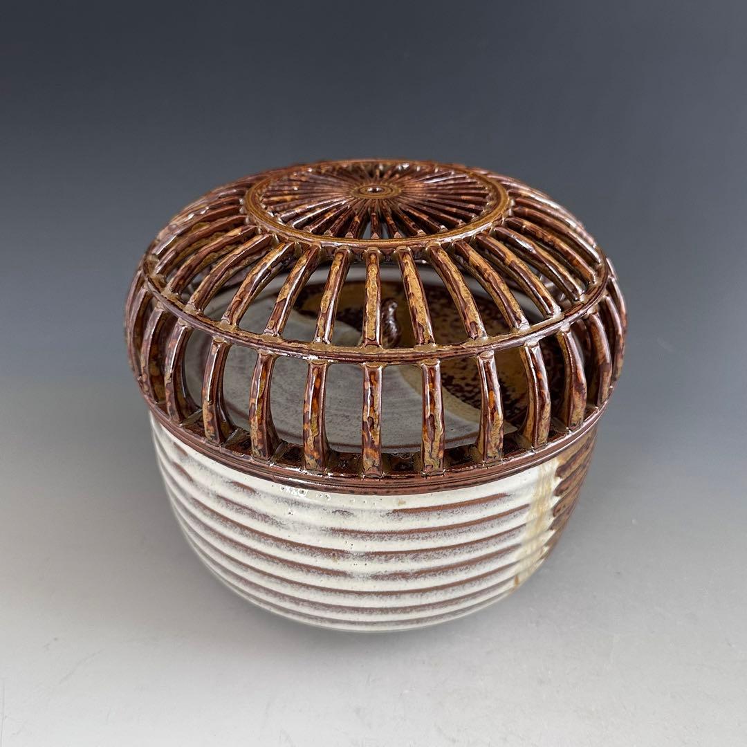 茶道具　高取　鳥籠　水指　亀井楽山　共箱　茶会　稽古　陶芸　工芸品