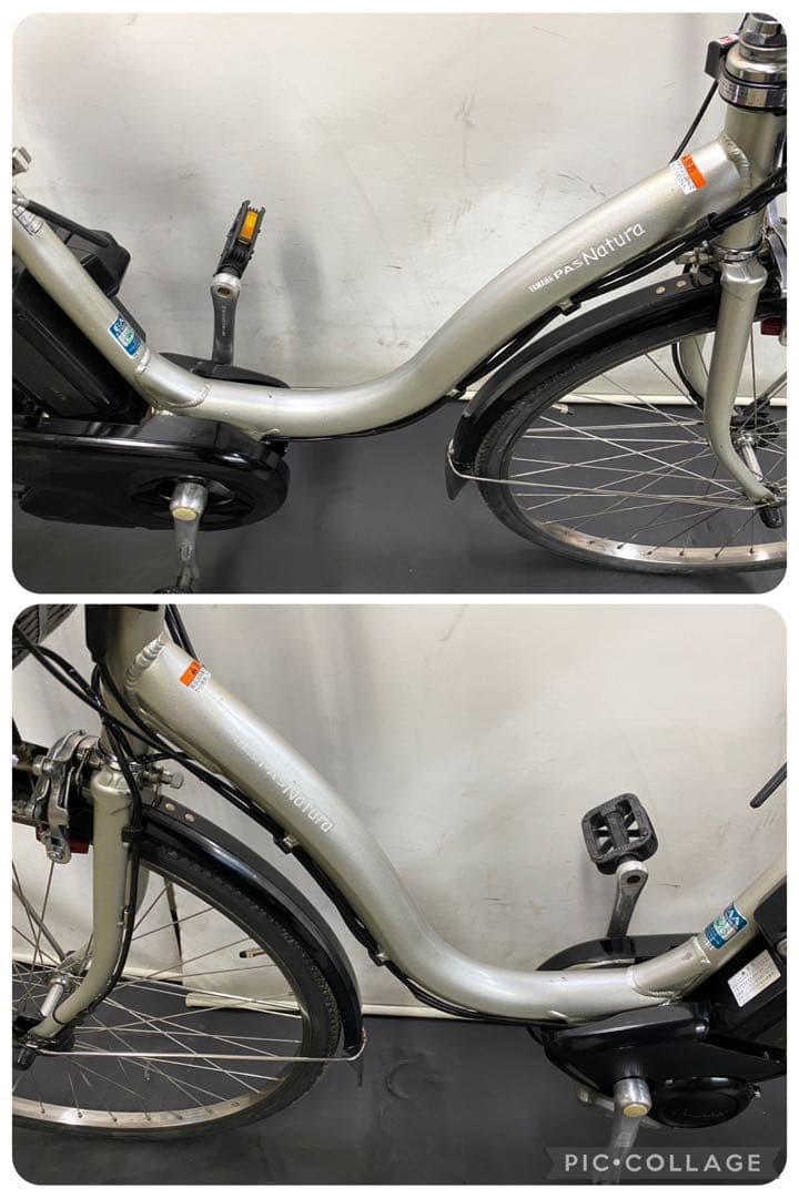 1年保証 送料無料　ヤマハ　パスナチュラ　26インチ　銀色　電動アシスト自転車