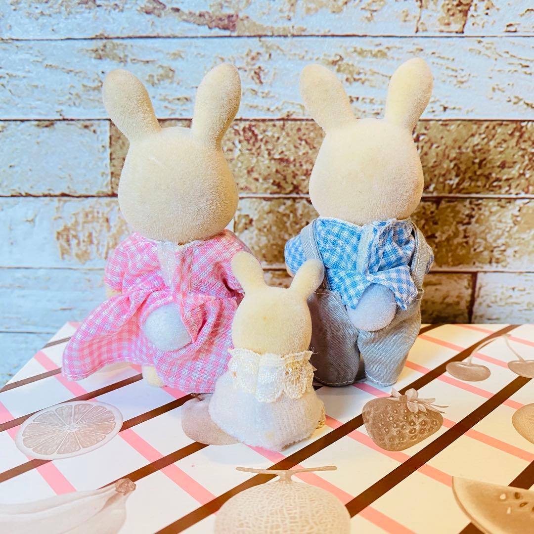 シルバニア UK版 白うさぎファミリー 海外　赤ちゃん　7体セット　まとめ売り