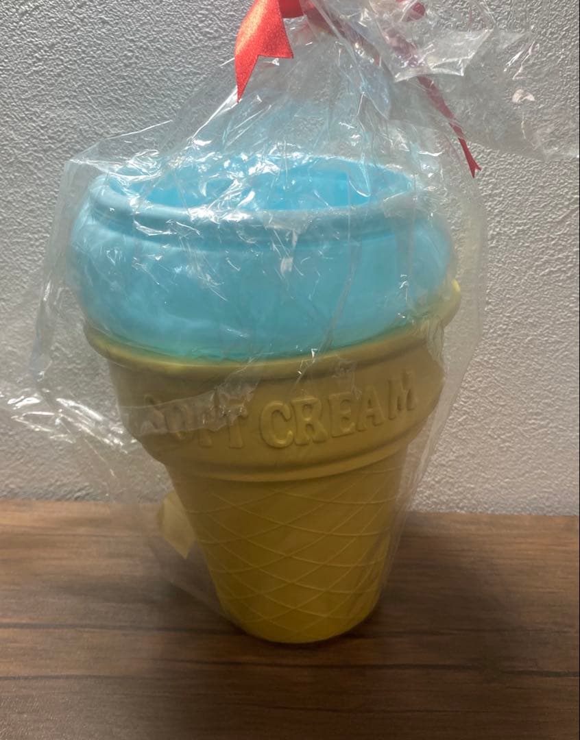 ソフトクリーム　バンク　オブジェ　貯金箱