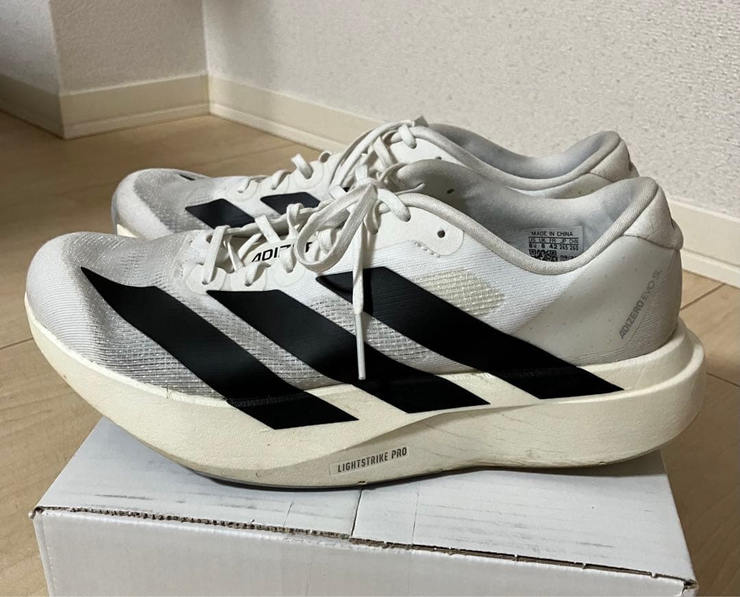 adidas EVO SL 26.5㎝　ランニング　adizero ホワイト