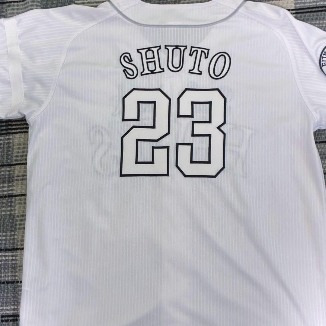 【周東】　白のキセキ　レプリカ　周東佑京　Lサイズ　中古　ソフトバンクホークス