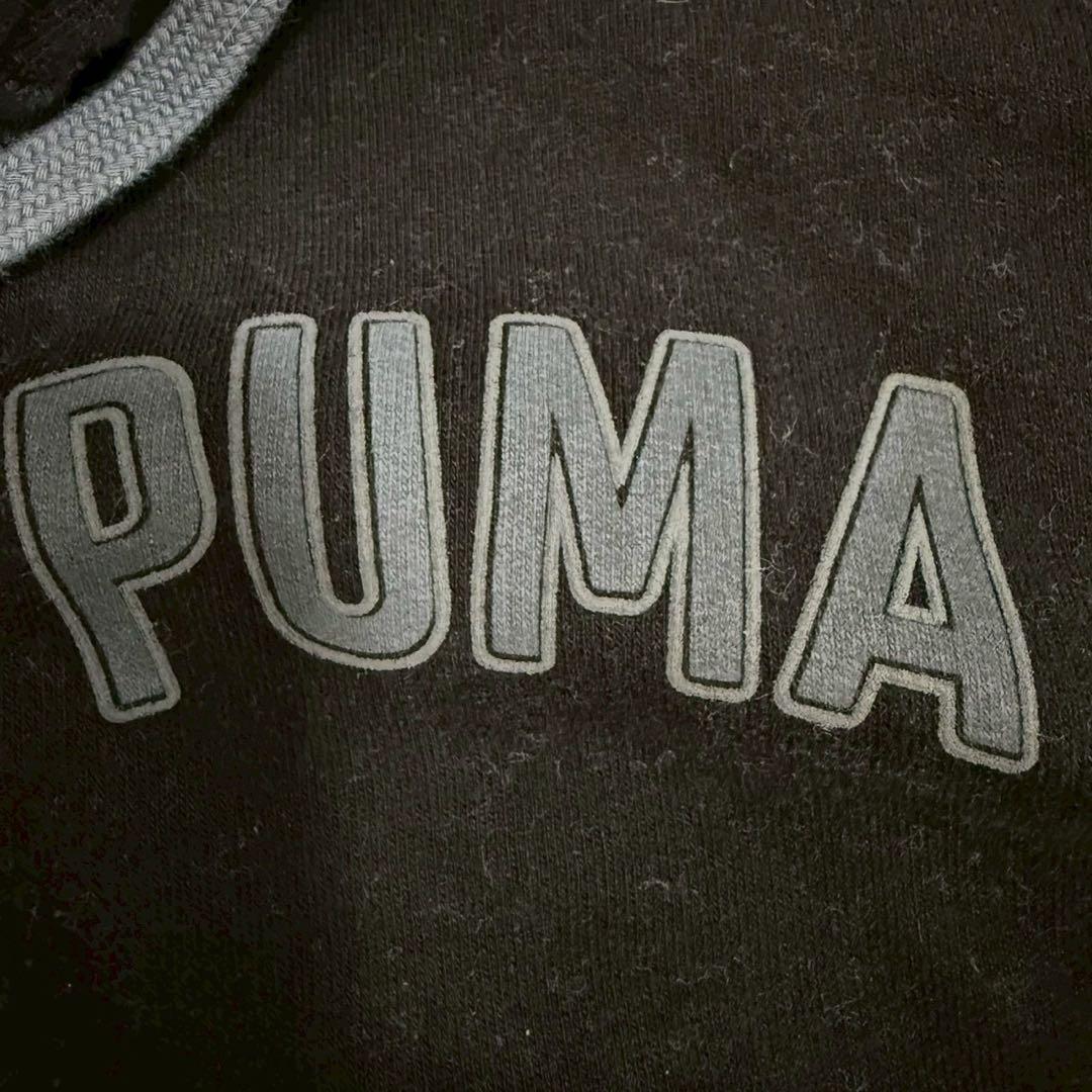 美品 PUMA セットアップ 上下 黒 M スウェット　フード付き ジャージ