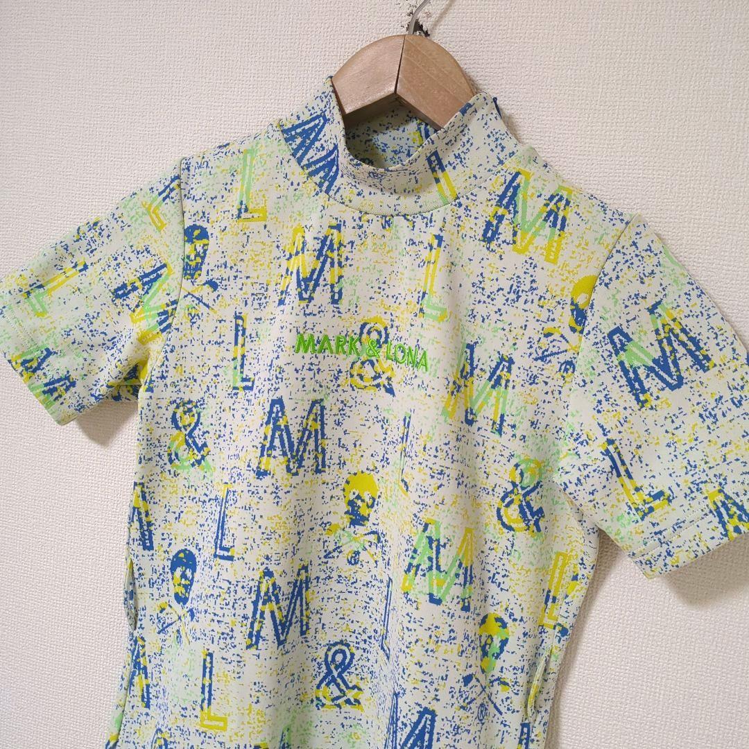 ★美品★MARK & LONA　モザイクロゴモックネックワンピース　38