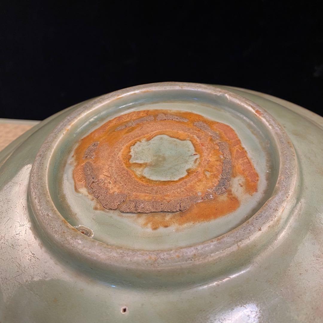 明時代　青磁大皿　中国古美術